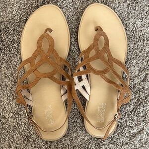 Market & Spruce Tan Strappy Sandals